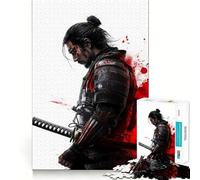 Puzzle difficile da 1000 pezzi con illustrazione di un guerriero samurai per adulti, giocattolo stimolante per la mente, ideale per momenti di relax, con taglio di qualità (38x52cm)