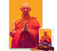 Puzzle difficile da 1000 pezzi con illustrazione minimalista di un monaco buddista Zen, ideale per adulti Sviluppo cognitivo, relax e divertimento Unisciti in un puzzle pulito (38x26cm)