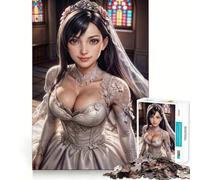 Puzzle difficile da 1000 pezzi con l'immagine del matrimonio di Tifa Lockhart, per adulti, ideale per rafforzare la memoria, alleviare lo stress e ottenere un'opera d'arte di alta qualità 50x75cm