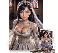 Puzzle difficile da 1000 pezzi con l'immagine del matrimonio di Tifa Lockhart, per adulti, ideale per rafforzare la memoria, alleviare lo stress e ottenere un'opera d'arte di alta qualità 50x75cm