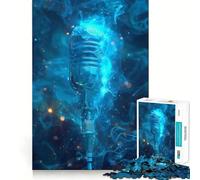 Puzzle difficile da 1000 pezzi con microfono cosmico per adulti, gioco di logica stimolante, ideale per momenti di condivisione, con bordi trasparenti, regalo perfetto (50x75cm)
