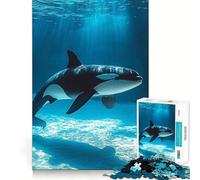Puzzle difficile da 1000 pezzi con orca sottomarina per adulti, stimola la memoria, rilassante, taglio di alta qualità, regalo perfetto (38x26cm)
