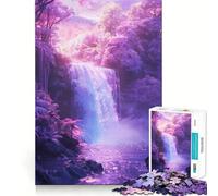 Puzzle difficile da 1000 pezzi con paesaggio a cascata dai colori pastello per adulti, gioco intelligente da fare a casa, divertente da assemblare, regalo festivo (38x52cm)