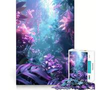 Puzzle difficile da 1000 pezzi con paesaggio giungla dai colori pastello per adulti, gioco intelligente da fare a casa, divertente da assemblare, regalo festivo (50x75cm)