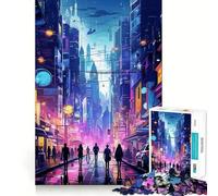 Puzzle difficile da 1000 pezzi con paesaggio notturno di una città, ideale per adulti Stimola la mente e stimola la creatività Puzzle con bordi precisi Regalo creativo (38x26cm)