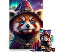 Puzzle difficile da 1000 pezzi con panda mistico e mago per adulti, ideale per stimolare la logica e favorire il tempo di condivisione, con bordi trasparenti (38x26cm) Regalo perfetto