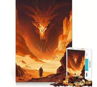 Puzzle difficile da 1000 pezzi con portale del drago di sabbia per adulti, gioco di logica fine, divertente e rilassante, con bordi precisi, regalo pensato (38x52cm)