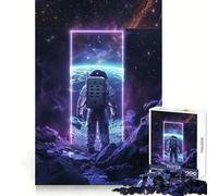 Puzzle difficile da 1000 pezzi con portale spaziale viola neon per adulti, stimola la memoria, gioco rilassante, taglio di alta qualità, regalo perfetto (38x52cm)