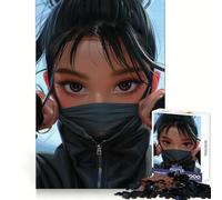 Puzzle difficile da 1000 pezzi con ragazza ninja in stile anime, per adulti, gioco di logica semplice e divertente, taglio di precisione, regalo di Natale (38x26cm)