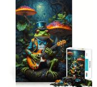 Puzzle difficile da 1000 pezzi con rana steampunk psichedelica per adulti, facile da assemblare, con memoria di forma (50x75cm)