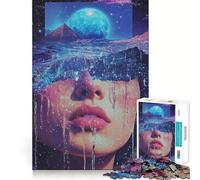 Puzzle difficile da 1000 pezzi con ritratto surreale acquatico per adulti, ideale per rafforzare la memoria, alleviare lo stress e creare un'opera d'arte di alta qualità 50x75cm