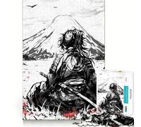 Puzzle difficile da 1000 pezzi con Samurai Ronin, inchiostro nero, per adulti Gioco di logica fine, divertente e rilassante, con bordi precisi Regalo perfetto (38x52cm)