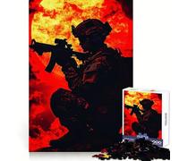 Puzzle difficile da 1000 pezzi con silhouette di soldato per adulti, gioco di logica, legame familiare, taglio di precisione, sorpresa calda 50x75cm