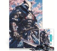 Puzzle difficile da 1000 pezzi con tema tasso samurai e vigilanza per adulti, giocattolo intellettuale, per momenti di relax, taglio di qualità, (38x26cm)