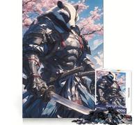 Puzzle difficile da 1000 pezzi con tema tasso samurai e vigilanza per adulti, giocattolo intellettuale, per momenti di relax, taglio di qualità, (38x26cm)