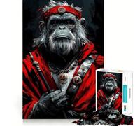 Puzzle difficile da 1000 pezzi "Guerriero cremisi orango" per adulti, gioco di logica semplice e divertente, taglio di precisione, regalo di Natale (50x75cm)