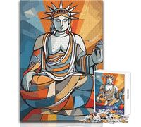 Puzzle difficile da 1000 pezzi per adulti raffigurante Buddha seduto in libertà, gioco educativo per stimolare la mente, valore sentimentale, dimensioni 38x52cm