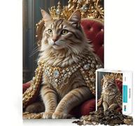 Puzzle difficile da collezione con ritratto di gatto reale per adulti, 1000 pezzi, gioco di logica e abilità per tutta la famiglia (50x75cm)