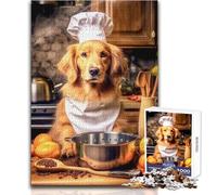 Puzzle difficile da cucina con cane per adulti, 1000 pezzi, gioco educativo per la mente, valore sentimentale, dimensioni 38x26cm