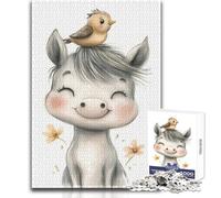 Puzzle difficile da montare con cavallo e uccello per adulti, 1000 pezzi, gioco educativo per stimolare la mente, valore sentimentale, dimensioni 38x52cm