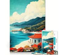 Puzzle difficile da realizzare con poster artistico dell'isola di Naoshima Giappone per adulti 1000 pezzi gioco di logica stimolante ideale per momenti di condivisione bordi trasparenti regalo