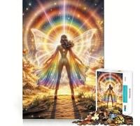 Puzzle difficile "Dea Arcobaleno Radiosa" per adulti, 1000 pezzi, migliora la memoria, rilassa la mente, bordi netti, regalo elegante (38x26cm)