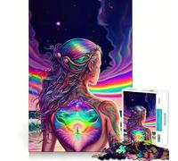 Puzzle difficile "Dea della Spiaggia Arcobaleno" per adulti, 1000 pezzi, puro gioco di logica, attività domestica, taglio netto, regalo adorabile (38x26cm)