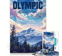 Puzzle difficile del Parco Nazionale Olimpico degli Stati Uniti, 1000 pezzi, gioco intelligente da fare a casa, assemblaggio di immagini, regalo festivo (50x75cm)