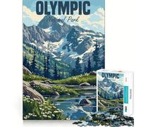 Puzzle difficile del Parco Nazionale Olimpico per adulti, 1000 pezzi, gioco intelligente da fare a casa, divertente da assemblare, regalo festivo (38x26cm)