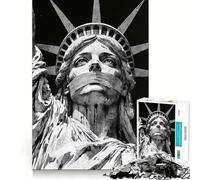Puzzle difficile della Statua della Libertà in silenzio per adulti, 1000 pezzi, gioco di logica, legame familiare, taglio di precisione, calda sorpresa 38x52cm