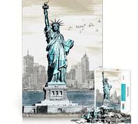 Puzzle difficile della Statua della Libertà per adulti, 1000 pezzi, gioco di logica, legame familiare, taglio di precisione, sorpresa calorosa 50x75cm