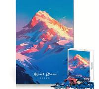 Puzzle difficile della vetta del Monte Bianco per adulti,1000 pezzi,stimola la memoria,ideale per il relax e il tempo libero,con bordi nitidi,perfetto come regalo di Natale (38x52cm)