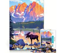 Puzzle difficile delle Montagne Rocciose per adulti, 1000 pezzi, gioco intellettuale, momento di relax, taglio di qualità, (38x26cm)