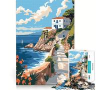 Puzzle difficile dell'isola di Rodi, Grecia, per adulti, 1000 pezzi, sfida mentale, gioco rilassante, taglio preciso, regalo memorabile (38x26cm)
