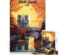 Puzzle difficile di Notre Dame de Paris per adulti, 1000 pezzi, gioco di logica, semplice e divertente, taglio di precisione, regalo di Natale (38x26cm)