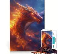 Puzzle difficile Drago al Neon per adulti, 1000 pezzi, gioco di logica, per momenti di relax, taglio liscio, regalo di alta qualità (38x52cm)