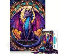 Puzzle difficile "Drago Viola Maestà" per adulti, 1000 pezzi, gioco di logica, semplice e divertente, taglio di precisione, regalo di Natale (50x75cm)