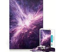 Puzzle difficile "Esplosione Cosmica Viola" per adulti, 1000 pezzi, gioco di logica semplice e divertente, taglio di precisione, regalo di Natale (50x75cm)