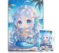 Puzzle difficile Fantasy Mermaid Ramen per adulti, 1000 pezzi, gioco educativo per stimolare la mente, valore sentimentale, dimensioni 38x52cm