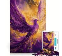 Puzzle difficile "Fenice Viola che Risorge" per adulti, 1000 pezzi, gioco intelligente da fare a casa, divertente da assemblare, regalo festivo (38x26cm)