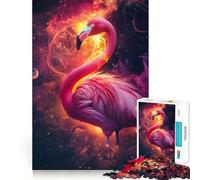 Puzzle difficile "Fenicottero spaziale" per adulti, 1000 pezzi, rompicapo rilassante, arte da assemblare, regalo speciale (38x26cm)