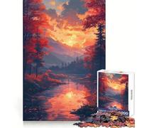 Puzzle difficile "Fiume dei sussurri autunnali" per adulti, 1000 pezzi, sfida intelligente, svago, evasione, lucchetto fine, regalo premuroso (50x75cm)