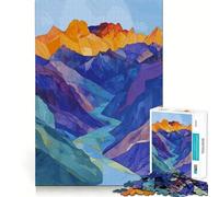Puzzle difficile Fiume tra le montagne per adulti, 1000 pezzi, gioco intellettuale, momento di relax, taglio di qualità, (38x26cm)