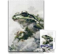 Puzzle difficile Forest Frog Harmony per adulti, 1000 pezzi, gioco educativo per la mente, valore sentimentale, dimensioni 50x75cm