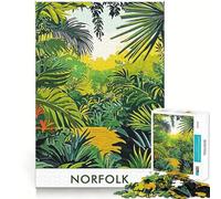 Puzzle difficile "Giungla dell'Isola Norfolk" per adulti, 1000 pezzi, gioco di logica, semplice e divertente, taglio di precisione, regalo di Natale (50x75cm)