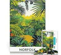 Puzzle difficile "Giungla dell'Isola Norfolk" per adulti, 1000 pezzi, gioco di logica, semplice e divertente, taglio di precisione, regalo di Natale (38x26cm)