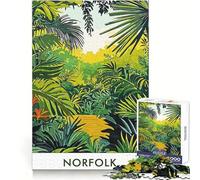 Puzzle difficile "Giungla dell'Isola Norfolk" per adulti, 1000 pezzi, gioco di logica, semplice e divertente, taglio di precisione, regalo di Natale (38x26cm)