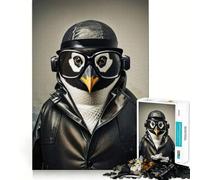 Puzzle difficile "Il pinguino detective" per adulti, 1000 pezzi, gioco di logica, divertimento rilassante, opera d'arte ben definita (50x75cm)