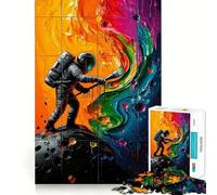 Puzzle difficile "Il Pittore del Cosmo" per adulti, 1000 pezzi, gioco di logica, semplice e divertente, taglio di precisione, regalo di Natale (50x75cm)