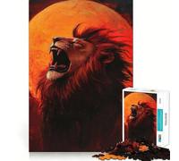 Puzzle difficile "Il ruggito del leone" per adulti, 1000 pezzi, migliora la memoria, rilassa la mente, bordi netti, elegante regalo (38x26cm)